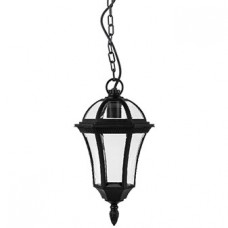 Φωτιστικό Φανάρι Κρεμαστό με ντουί E27 Polycarbonate Μαύρο IP44 96516P/BL